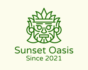 Aztec Leaf Mask logo design