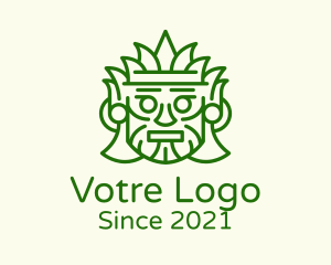 Civilization - Aztec Leaf Mask logo design