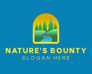 Nature River Forest logo design