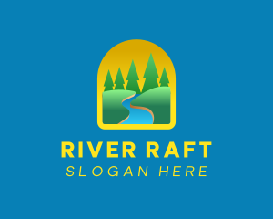 Nature River Forest logo design