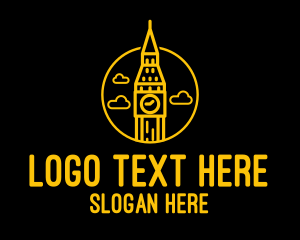 Travel Guide - Big Ben Clock Tower logo design