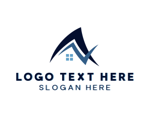 Residence - Roofing Maintenance Contractor logo design