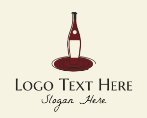 Elegant Wine Bottle  logo design