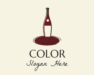 Elegant Wine Bottle  logo design