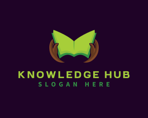 Book Knowledge Reading logo design