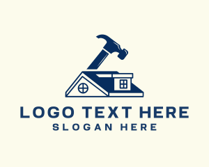 Laborer - Hammer Construction Roofing logo design