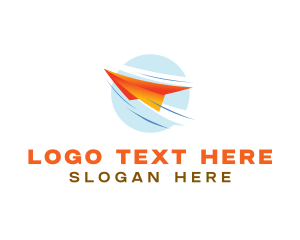 Cargo Aircraft - Paper Plane Aviation logo design