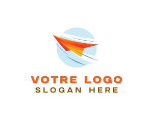 Aircraft - Paper Plane Aviation logo design