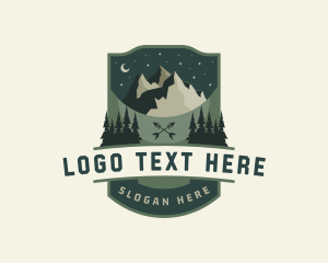 Mountain Outdoor Campsite Logo