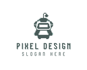 Pixel Robotics Arcade logo design