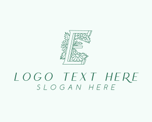 Floral - Natural Floral Letter E logo design