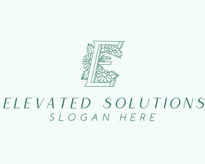 Natural Floral Letter E  logo design