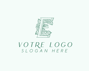 Natural Floral Letter E  logo design