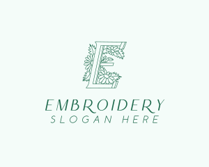 Natural Floral Letter E  logo design