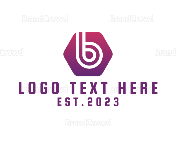 Hexagon Modern Letter B Business Logo