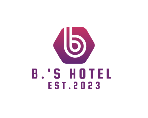 Hexagon Modern Letter B Business logo design