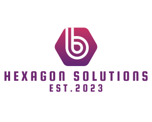 Hexagon - Hexagon Modern Letter B Business logo design