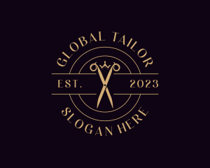 Luxury Tailoring Scissors  logo design