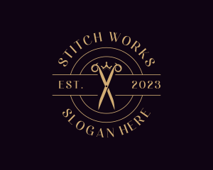 Alteration - Luxury Tailoring Scissors logo design