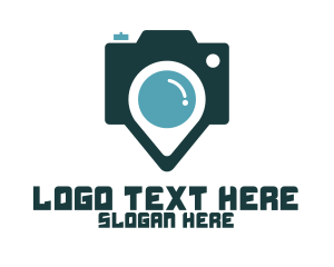 Photographer - Blue Pin Media App logo design