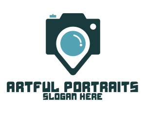 Portrait - Blue Pin Media App logo design