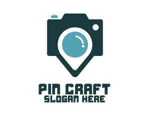 Pin - Blue Pin Media App logo design