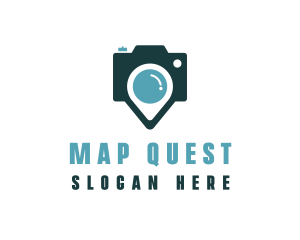 Maps - Blue Pin Media App logo design