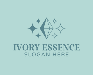 Ivory - Sparkling Crystal Fashion logo design