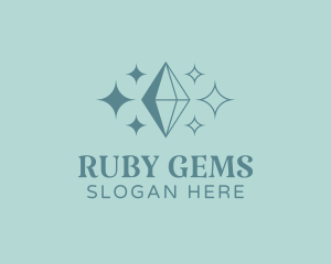 Ruby - Sparkling Crystal Fashion logo design
