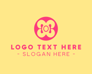 Negative Space - Simple Ribbon Button logo design