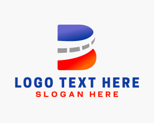 Logistics - Road Courier Letter B logo design