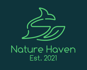 Habitat - Whale Leaf Nature Wilderness logo design