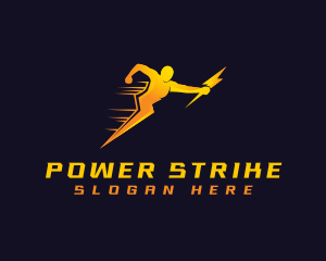 Thunderbolt - Lightning Thunderbolt Man logo design