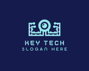 Lens Tech Octopus logo design