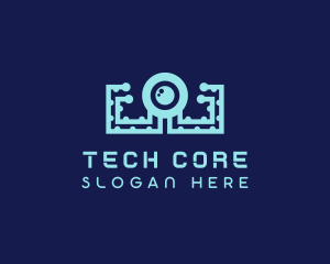 Lens Tech Octopus logo design