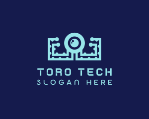 Lens Tech Octopus logo design