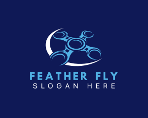 Flying Drone Surveillance logo design