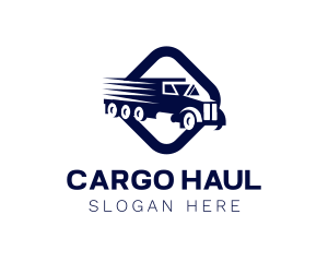 Retro Transport Truck logo design