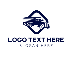 Package - Retro Transport Truck logo design