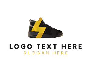Activewear - Lightning Sneaker Shoes logo design
