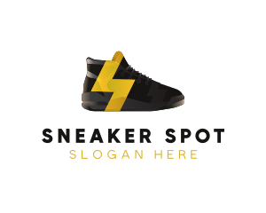 Lightning Sneaker Shoes logo design