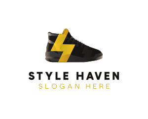 Shoe - Lightning Sneaker Shoes logo design