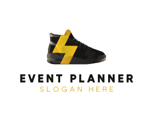 Power - Lightning Sneaker Shoes logo design