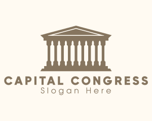 Congress - Rolling Pin Pantheon Temple logo design
