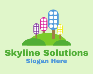 Eco City Skyline logo design