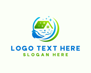 Mop - Broom Roof Sanitation logo design