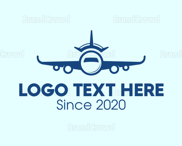 Travel Airplane Crown Logo