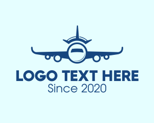 Hangar - Travel Airplane Crown logo design