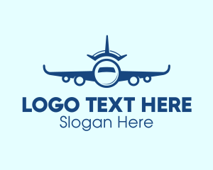 Travel Airplane Crown Logo