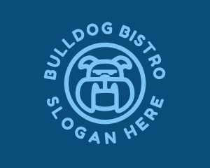 Bulldog - Bulldog Outline Veterinary logo design